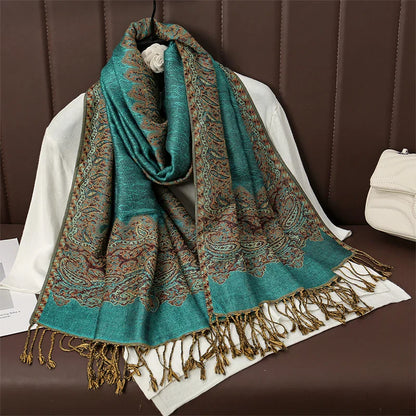 Soft Cashmere Women's Scarf Luxury Warm Print