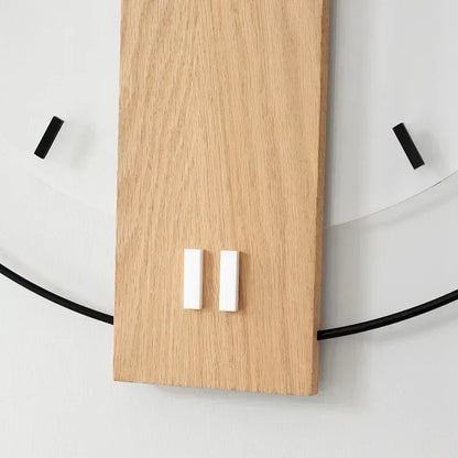 Quiet Wooden Wall Clock with Smooth Mechanism