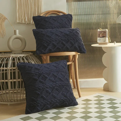 Soft Geometric Pattern Throw Pillow Cover