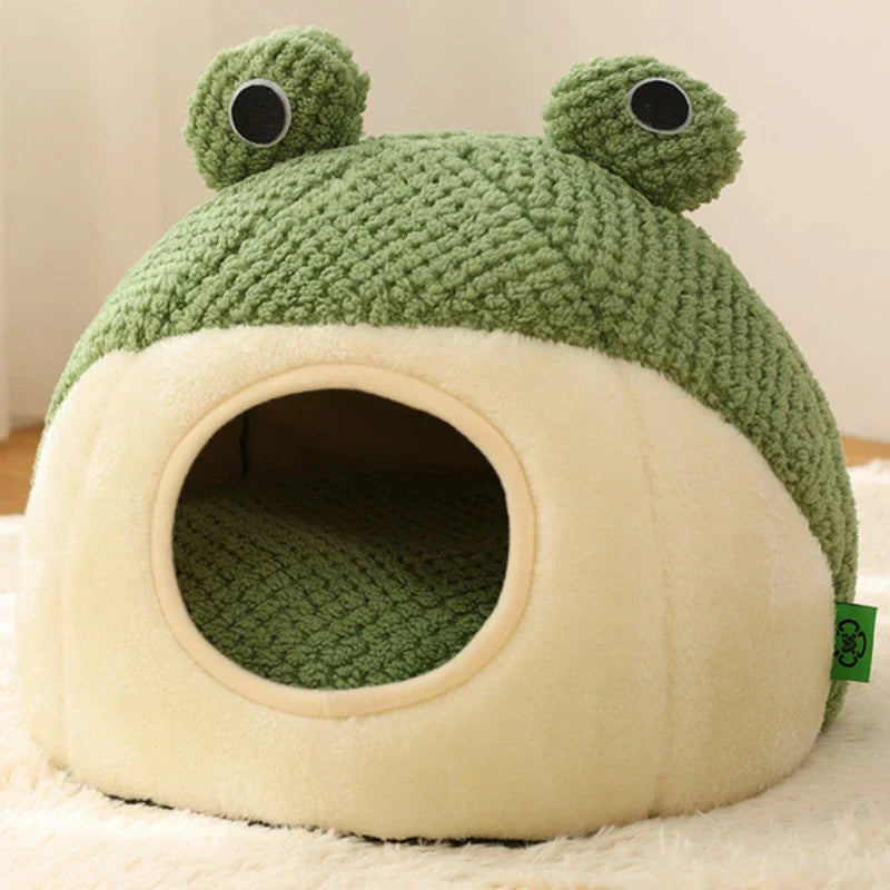Cozy Pet Hideaway Plush Frog House