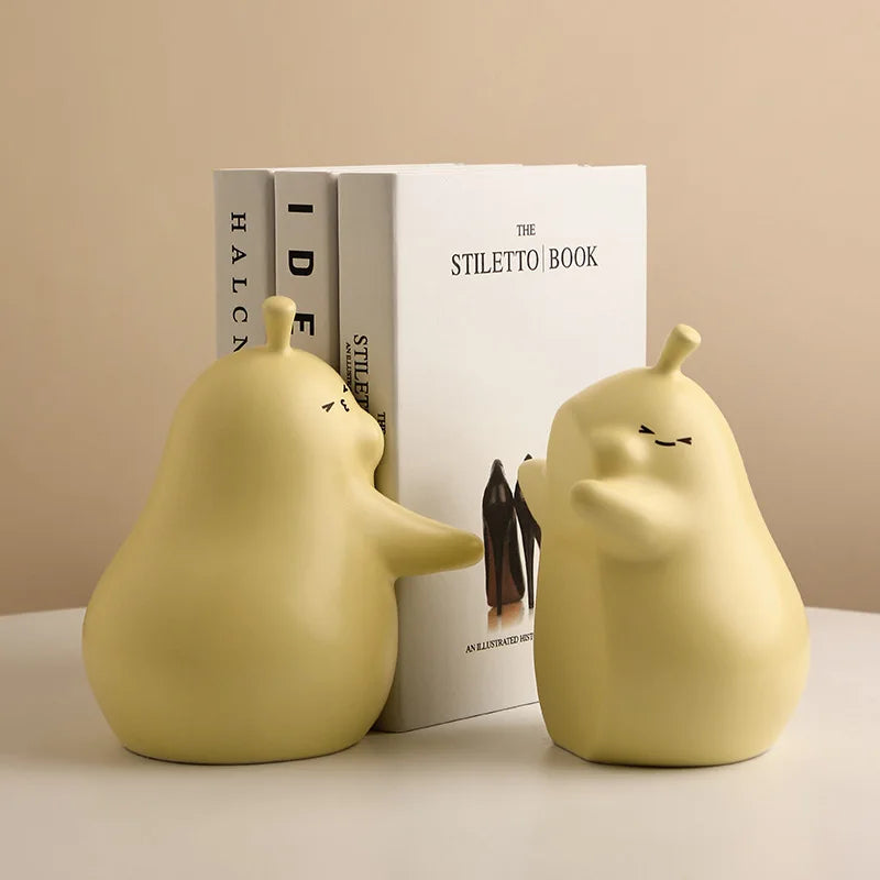 Cuddly Pear Shape Book Ends