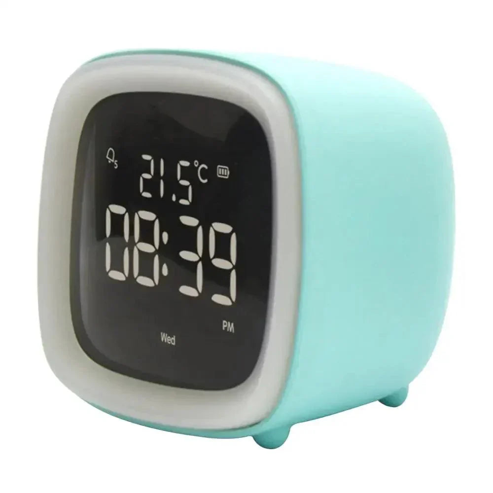 Colorful Bunny LED Clock with Nightlight for Kids Bedrooms