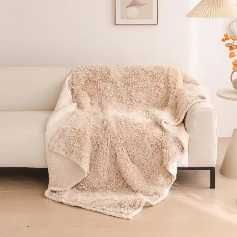 Soft Plush Throw Blanket for Bed & Sofa