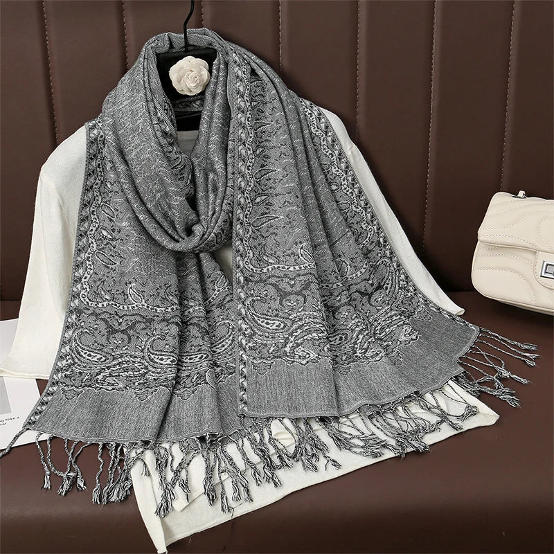 Soft Cashmere Women's Scarf Luxury Warm Print