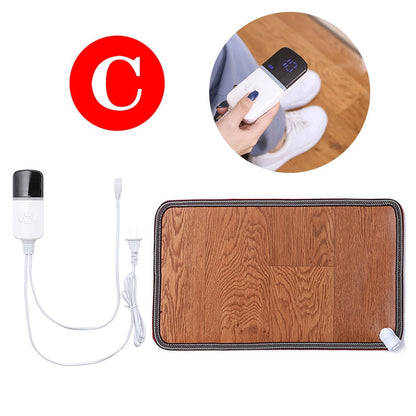 Cozy Heat Adjustable Leather Foot Warmth Mat