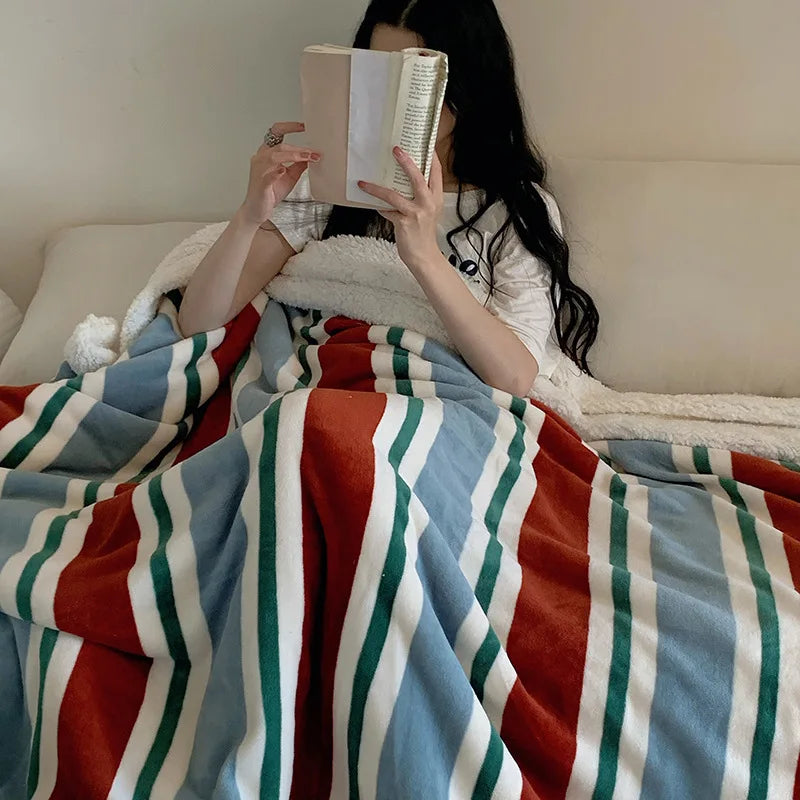 Colorful Plush Sofa Blanket