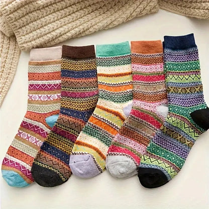 Cozy Women's Warm Wool Socks 5 Pack