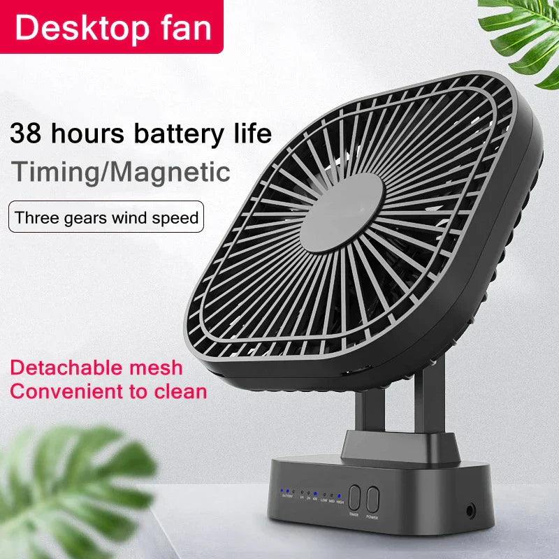 Portable Rechargeable USB Mini Fan with Timer