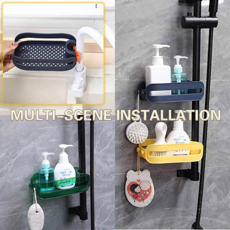 Space Saving Sink Caddy Sponge Holder Rack