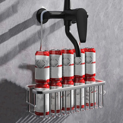 Stainless Shower Caddy with Hooks and Extra Storage