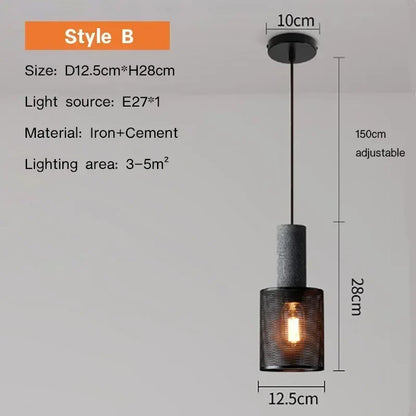 Rustic Vintage Farmhouse Pendant Light