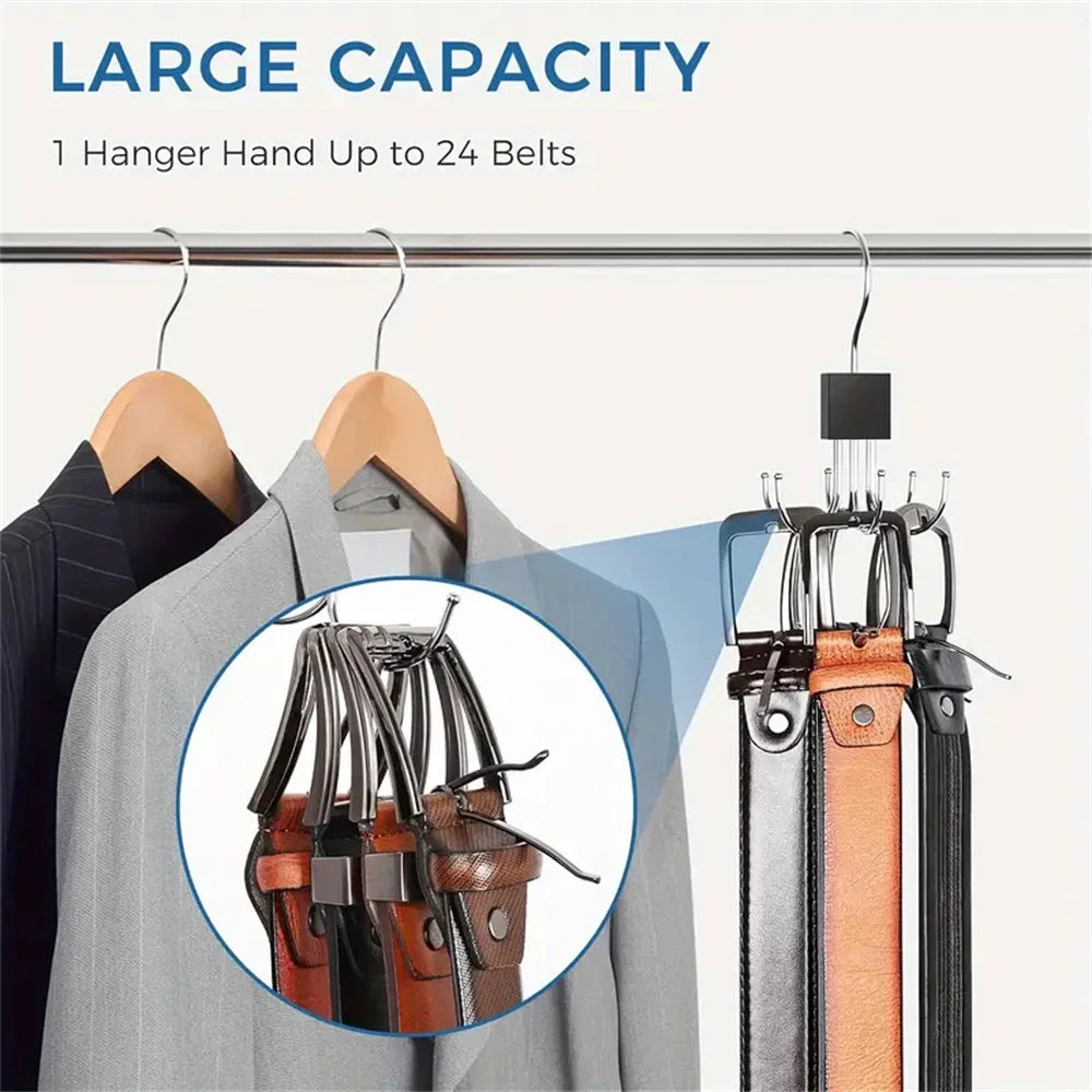 Space Saving 6-Hook Closet Organizer for Accessories