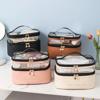 Spacious Double Layer Travel Makeup Bag - Befez