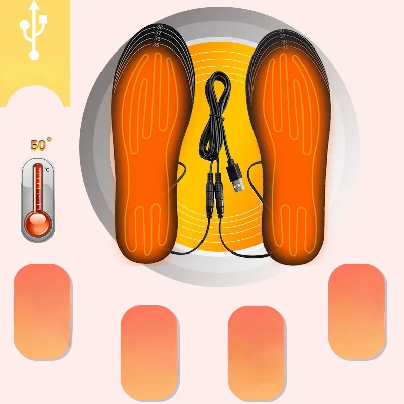 Warm Rechargeable Heated Insoles for Winter shoes