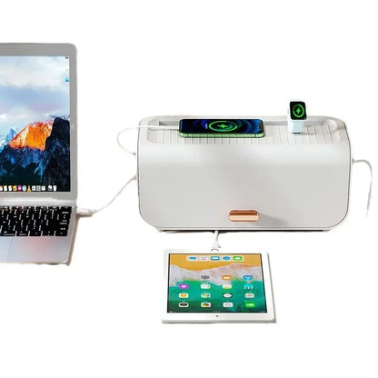 Protective Cable Storage Box with Lid for Home Office