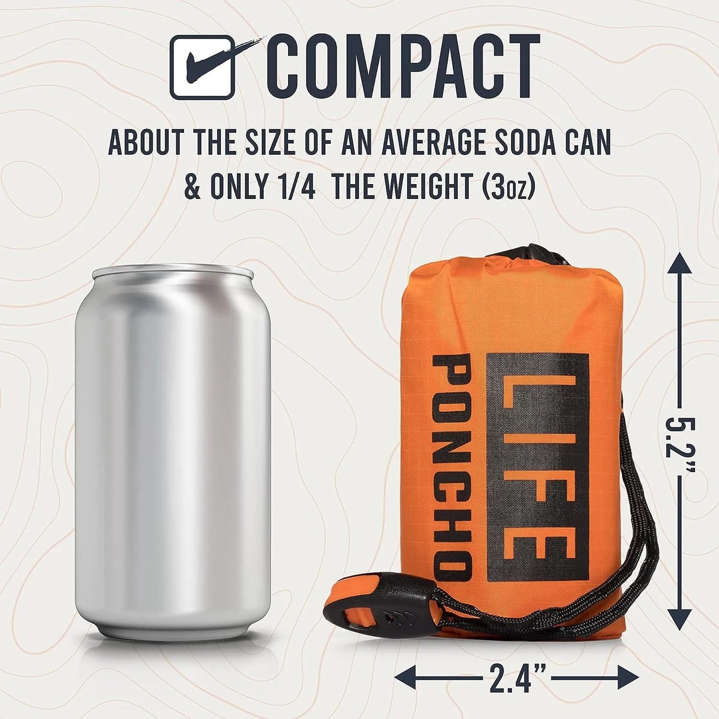 Waterproof Compact Rain Poncho