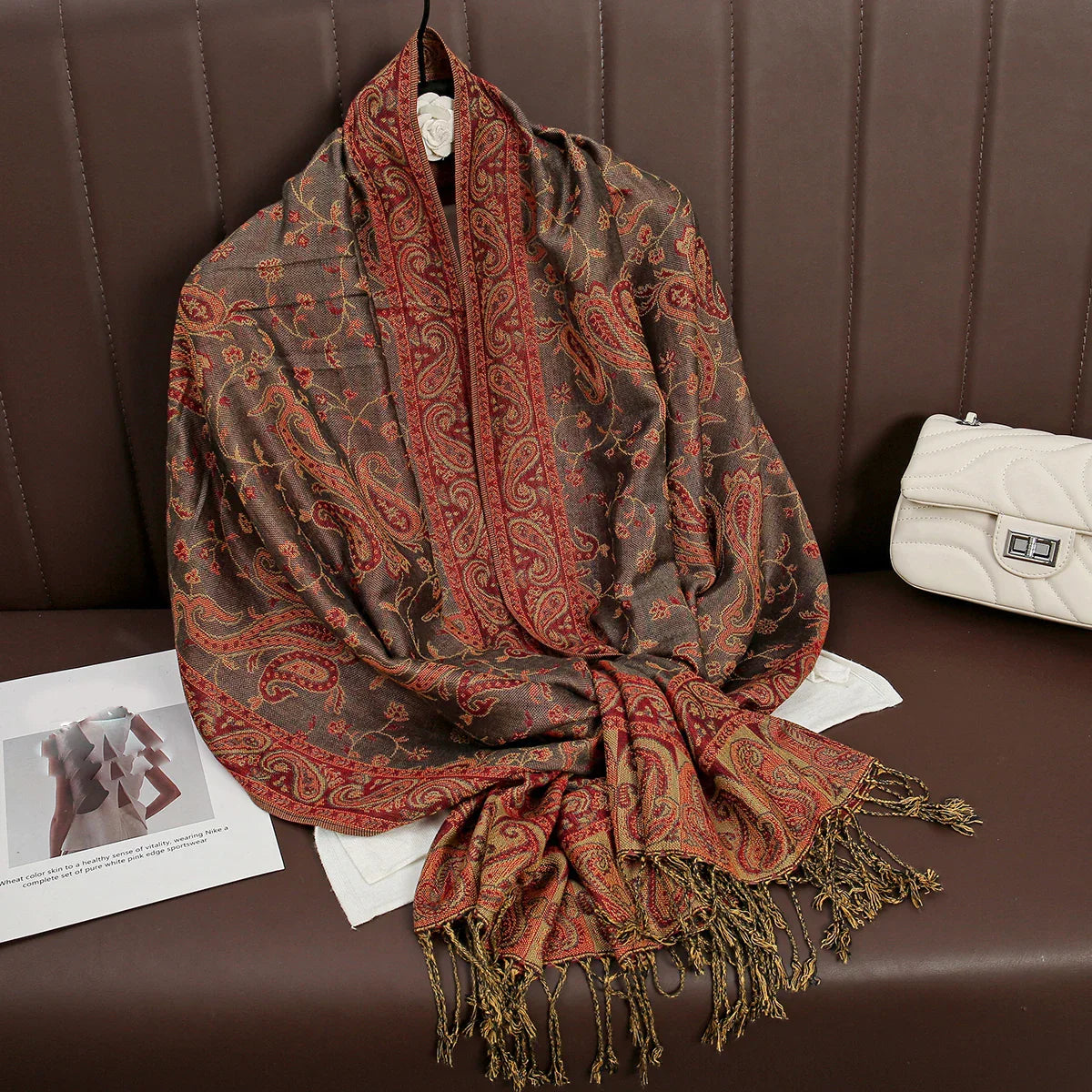 Soft Cashmere Women's Scarf Luxury Warm Print