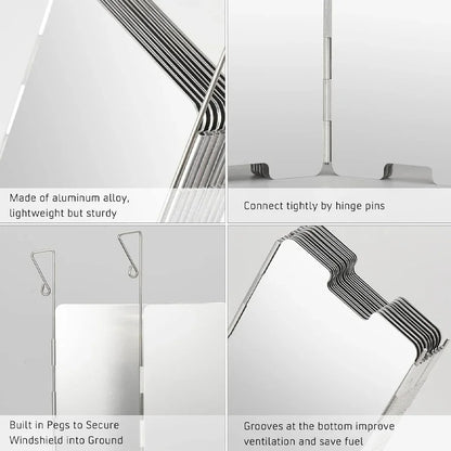 Portable Camping Windscreen for Gas Stoves
