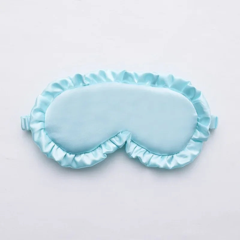 Silky Eye Mask with Ruffles for Sleep