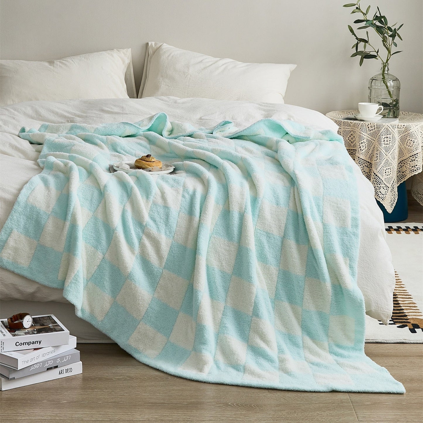 Vibrant Plaid Throw Blanket