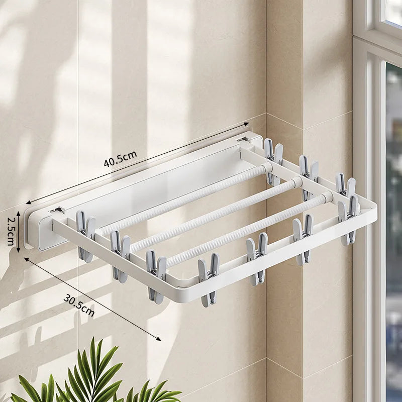 Compact Folding Wall Dryer with Towel Holder