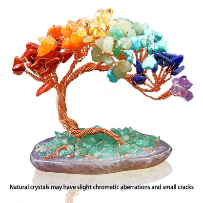 Small Crystal Feng Shui Tree with Agate Base