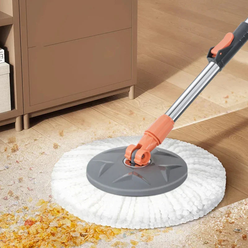 Dual Action Mop with 360° Spin Head and Long Handle