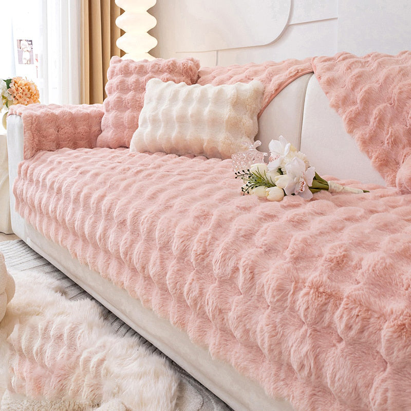 Cozy Soft Fleece Sofa Slipcover