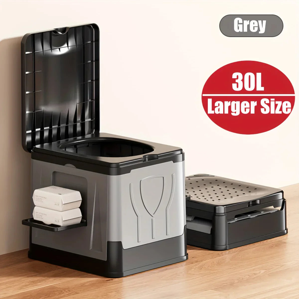 Collapsible Outdoor Toilet | Portable Potty with Lid | Large & Durable - Befez