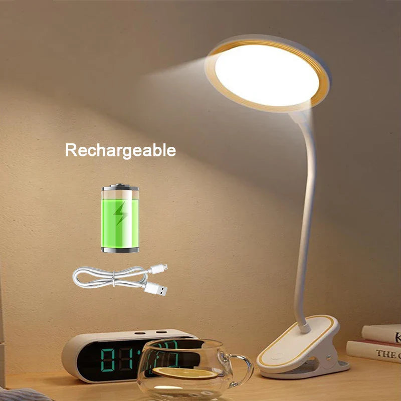 Portable LED Desk Lamp with Battery and Soft Light