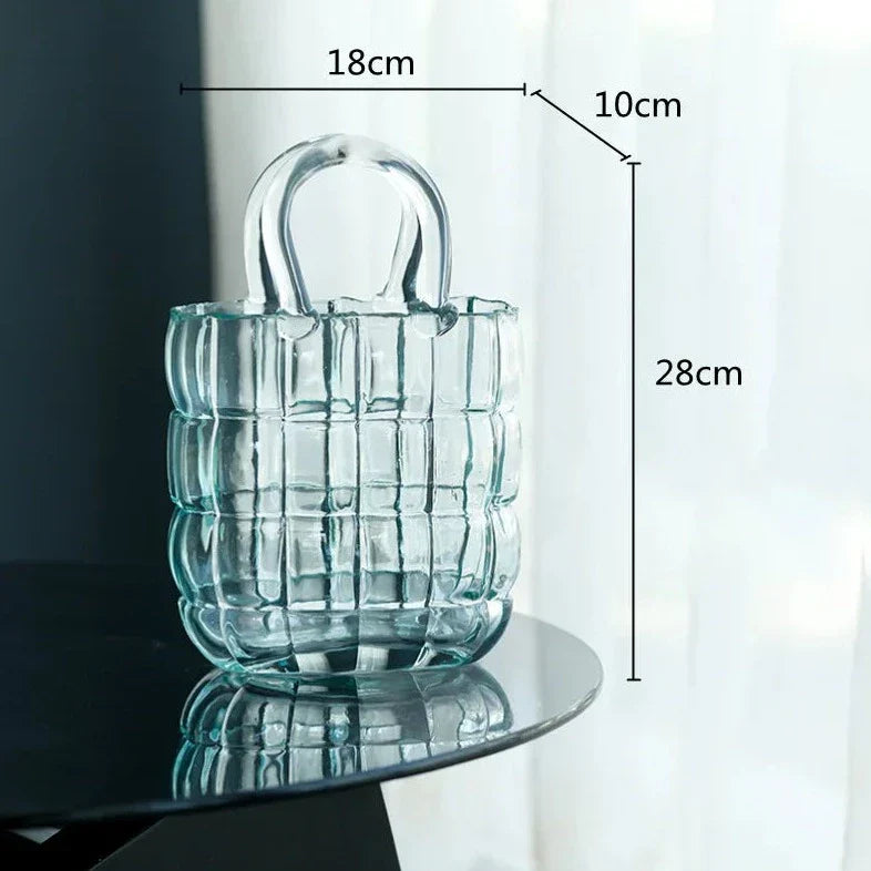 Clear Round Glass Flower Vase