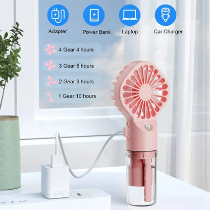 Compact Personal Misting Fan with Humidifier
