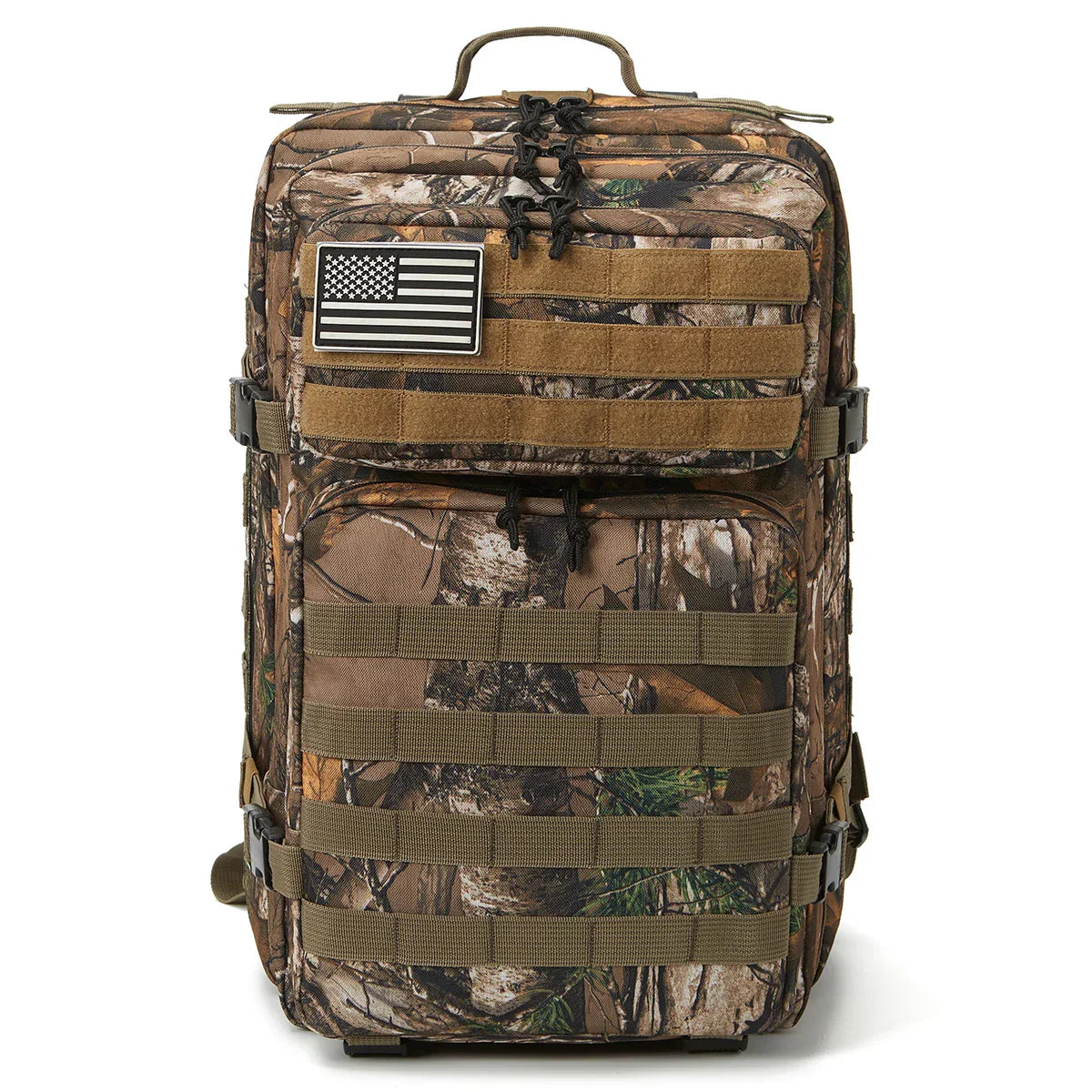 Durable 45L Tactical Backpack with Molle System - Khaki