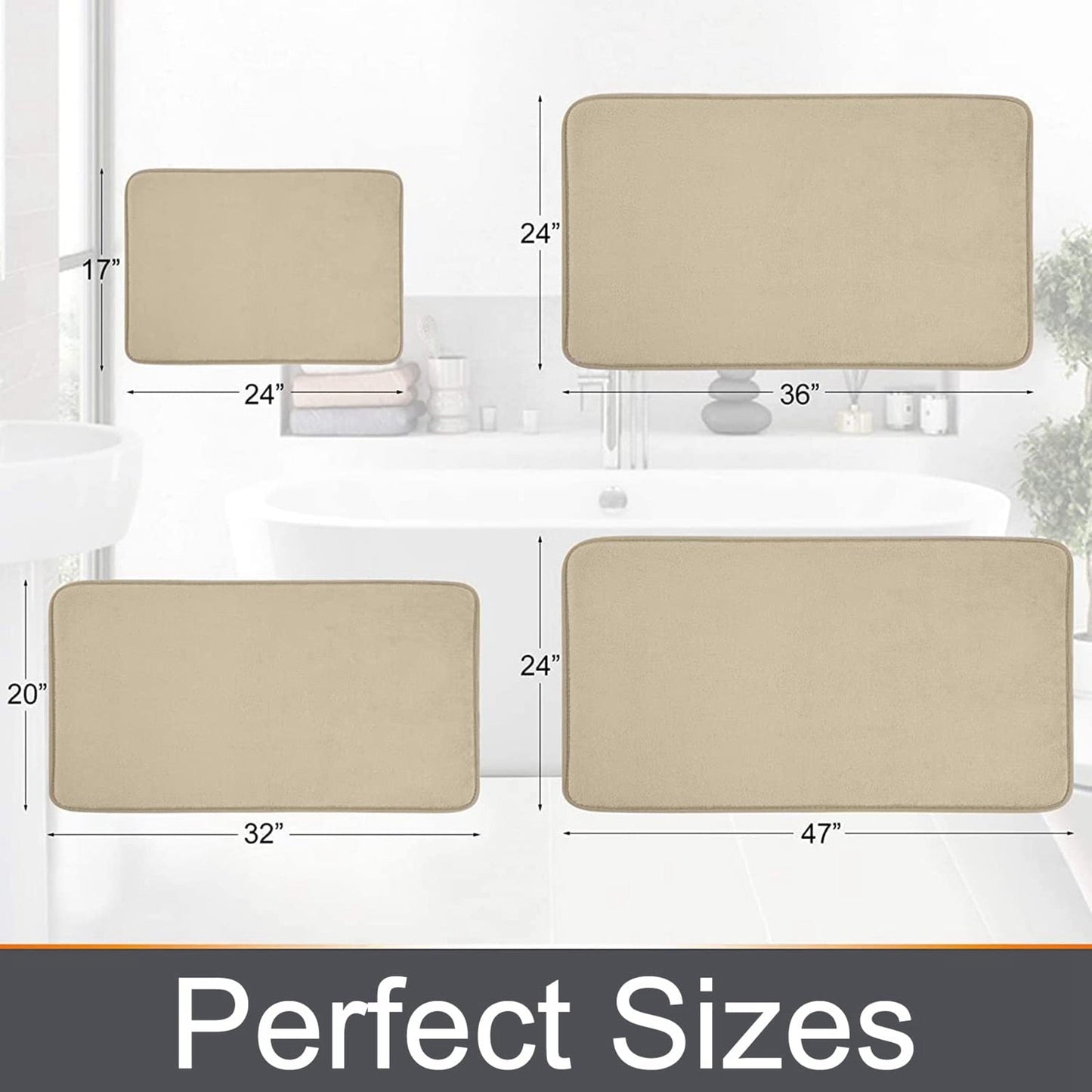 Soft Non Slip Memory Foam Bathroom Mat