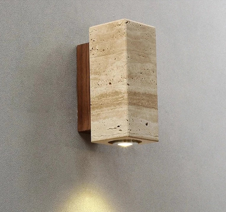 Natural Stone LED Wall Light Fixture