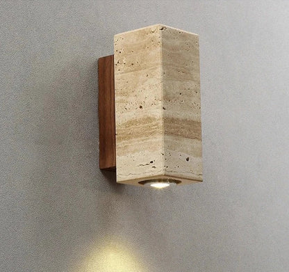 Natural Stone LED Wall Light Fixture