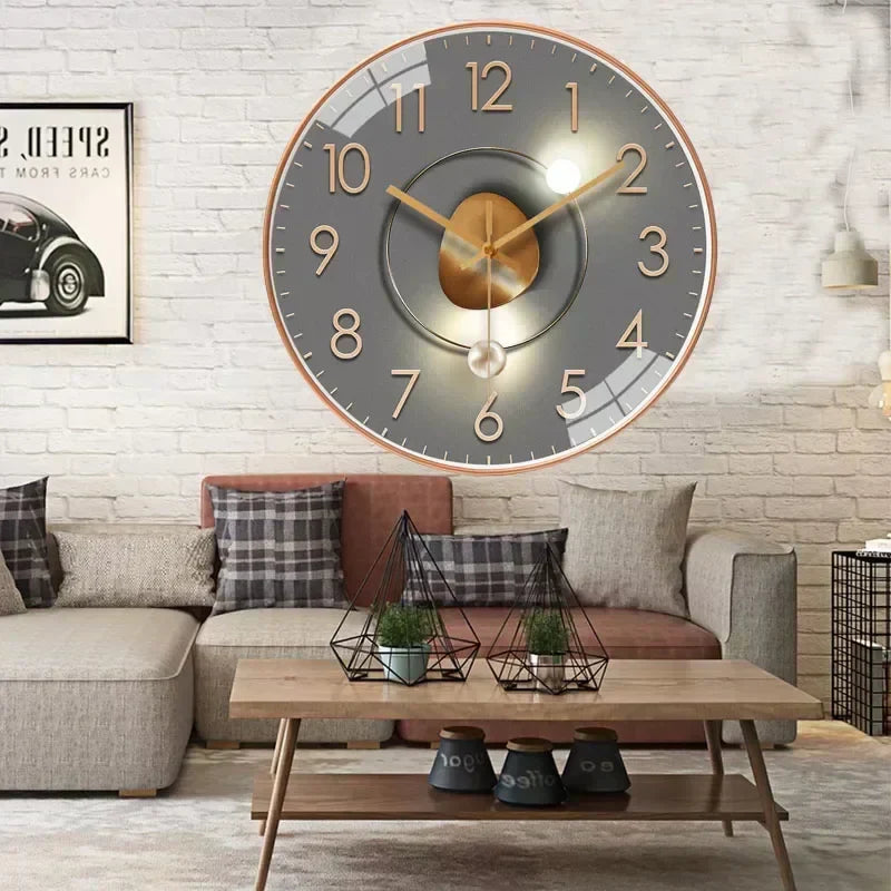 Quiet Digital Wall Clock in Traditional 8 Inch Design