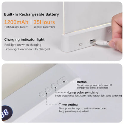 Compact LED Reading Light Bookmark Clip