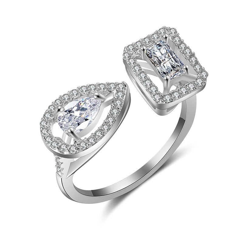Befez | Elegant Teardrop Zircon Comfort Fit Ring
