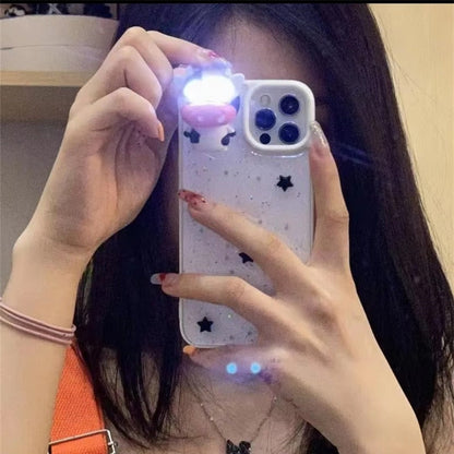 Clear Glow Cow iPhone Phone Case