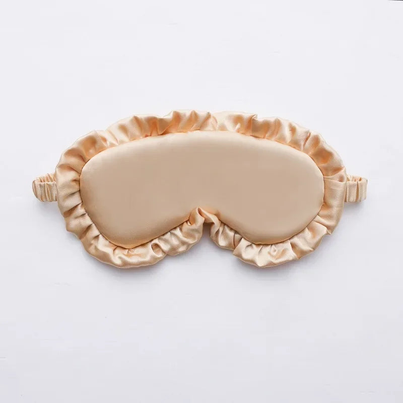 Silky Eye Mask with Ruffles for Sleep