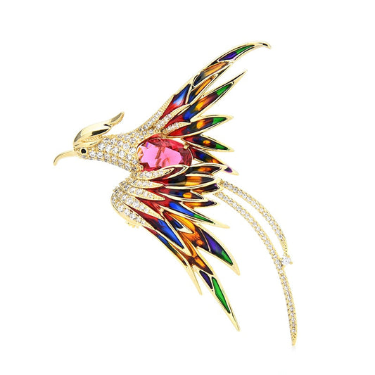 Vibrant Bird Pin Badge - Befez