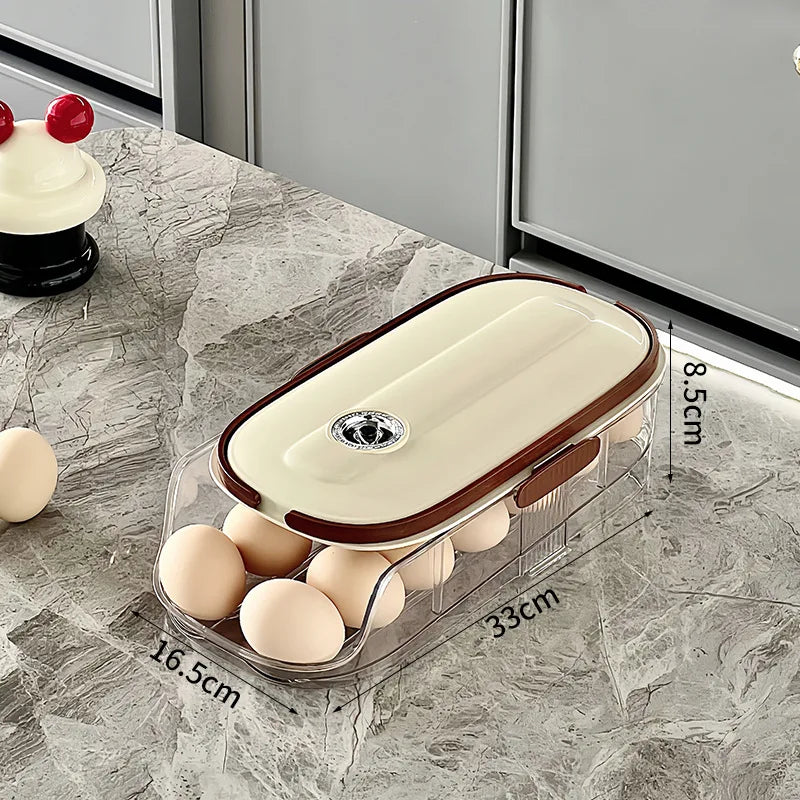 Clear Stackable Egg Tray for Fridge Storage