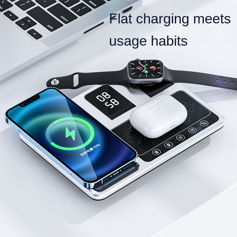 Compact Wireless Charger Digital Clock