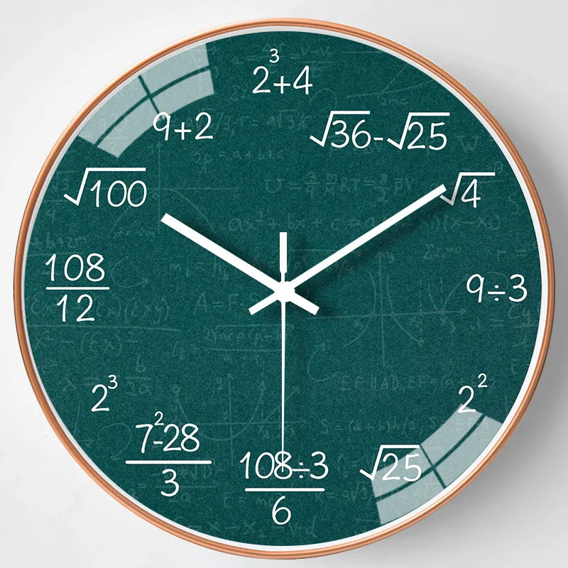 Educational Math Wall Clock Decoration