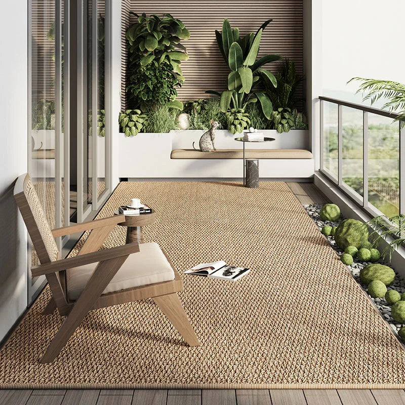Natural Fiber Non-Slip Rug for Living Room and Bedroom