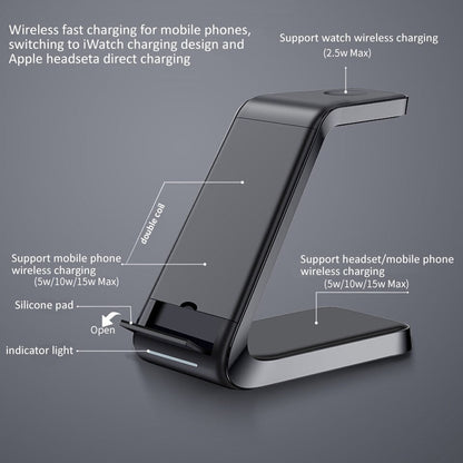 Compact 3 in 1 Wireless Charging Station