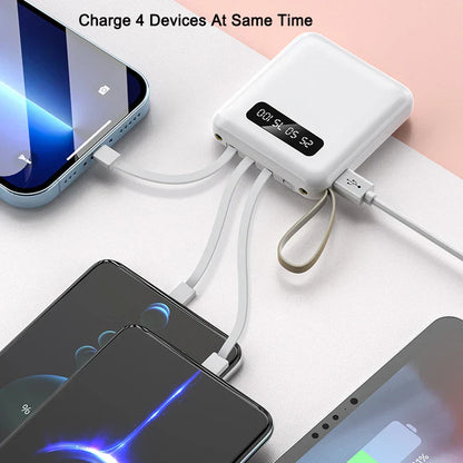 Compact Portable Charger with Fast Charging & LED Screen