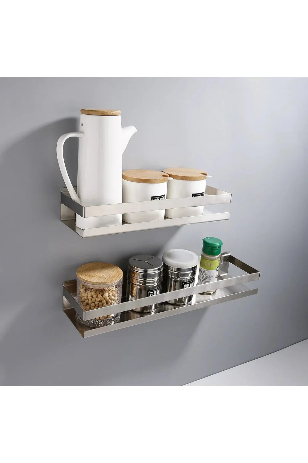 Stylish Wall Mounted Black Shelves