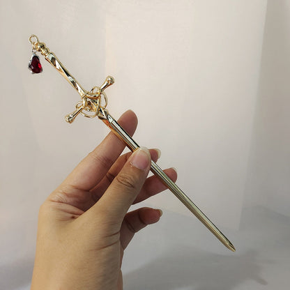 Regal Medieval Hair Sword Clip